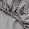 Cearceaf de pat cu elastic, 180x200 cm, 100% bumbac satinat, Patik, De Dark Grey, gri inchis