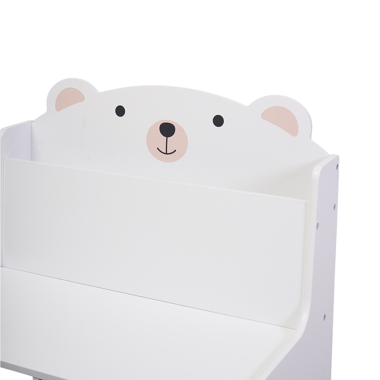 Organizator jucarii / mobilier camera copilului Bear, U-Grow, 60x42x61.5 cm, MDF, alb/gri - imagine 7