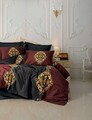 Lenjerie de pat dubla, Ebren - Anthracite, Cotton Box, Bumbac Satinat