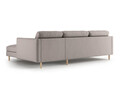 Coltar dreapta 4 locuri, Eden, Micadoni, 286x150x90 cm, catifea, gri beton