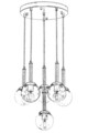 Lustra, Avonni, 683AVN1250, Metal, Maro antichizat