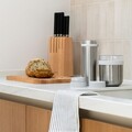 Set cutite cu suport, Brabantia, Profile, 36x12x10 cm, lemn/otel, natural