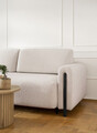 Canapea extensibila 3 locuri, ELTAP, SO-ARC-BL-18JAF, Arcadova, 244x97x97 cm, lemn/poliester, bej/negru