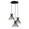 Lustra, Kirpi - 3085, Opviq, 63 x 30 x 128 cm, 3 x E27, 40W, negru