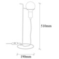 Lampa de masa, Opviq, 892OPV1152, Metal, Negru