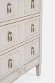 Comoda Eunice, Bizzotto, 56 x 36 x 119 cm, lemn de brad/ratan