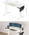 Birou reglabil pe inaltime, Songmics, 140x60x72-120 cm, PAL/otel, alb/bej