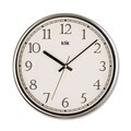 Ceas de perete decorativ, Slim, 90% PLASTIC/10% STICLĂ, Dimensiune: 30,5 x 30,5 cm, Argintiu