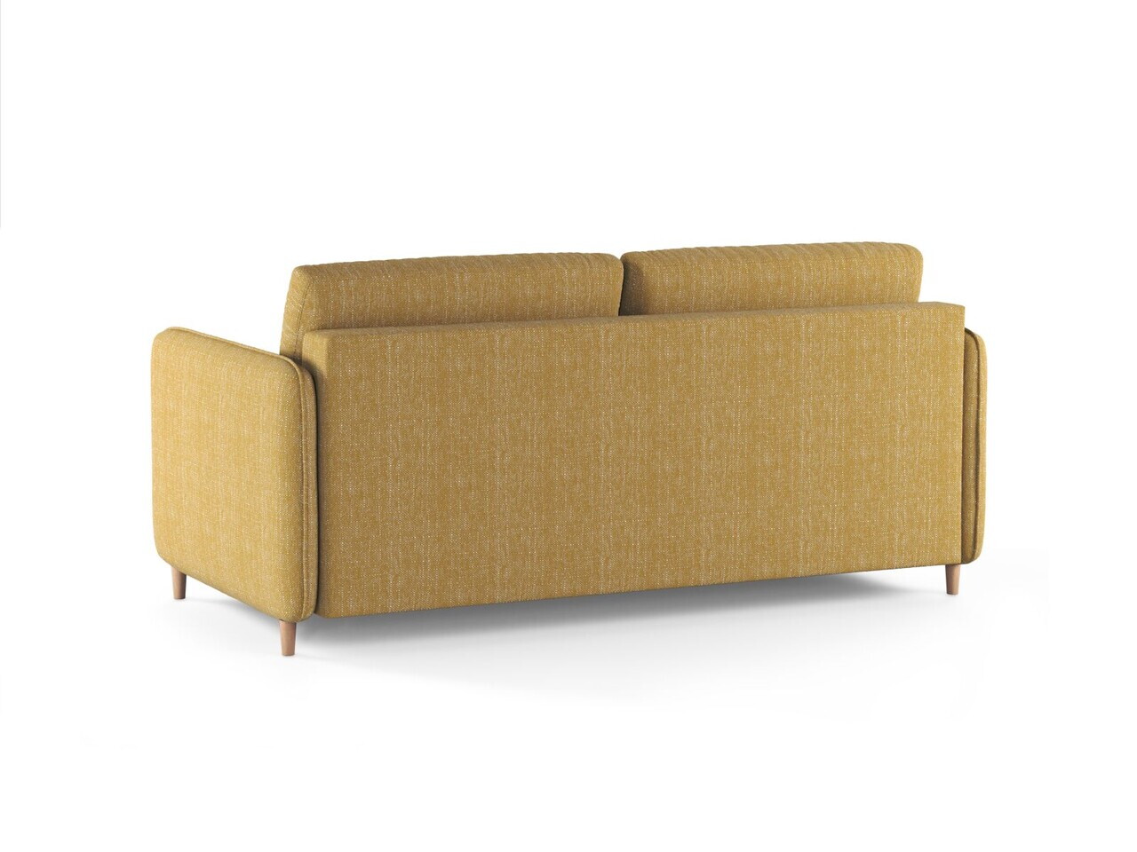 Canapea extensibila 3 locuri, Simo, Micadoni Home, 184x102x95 cm, tesatura structurata, galben — imaginea 5