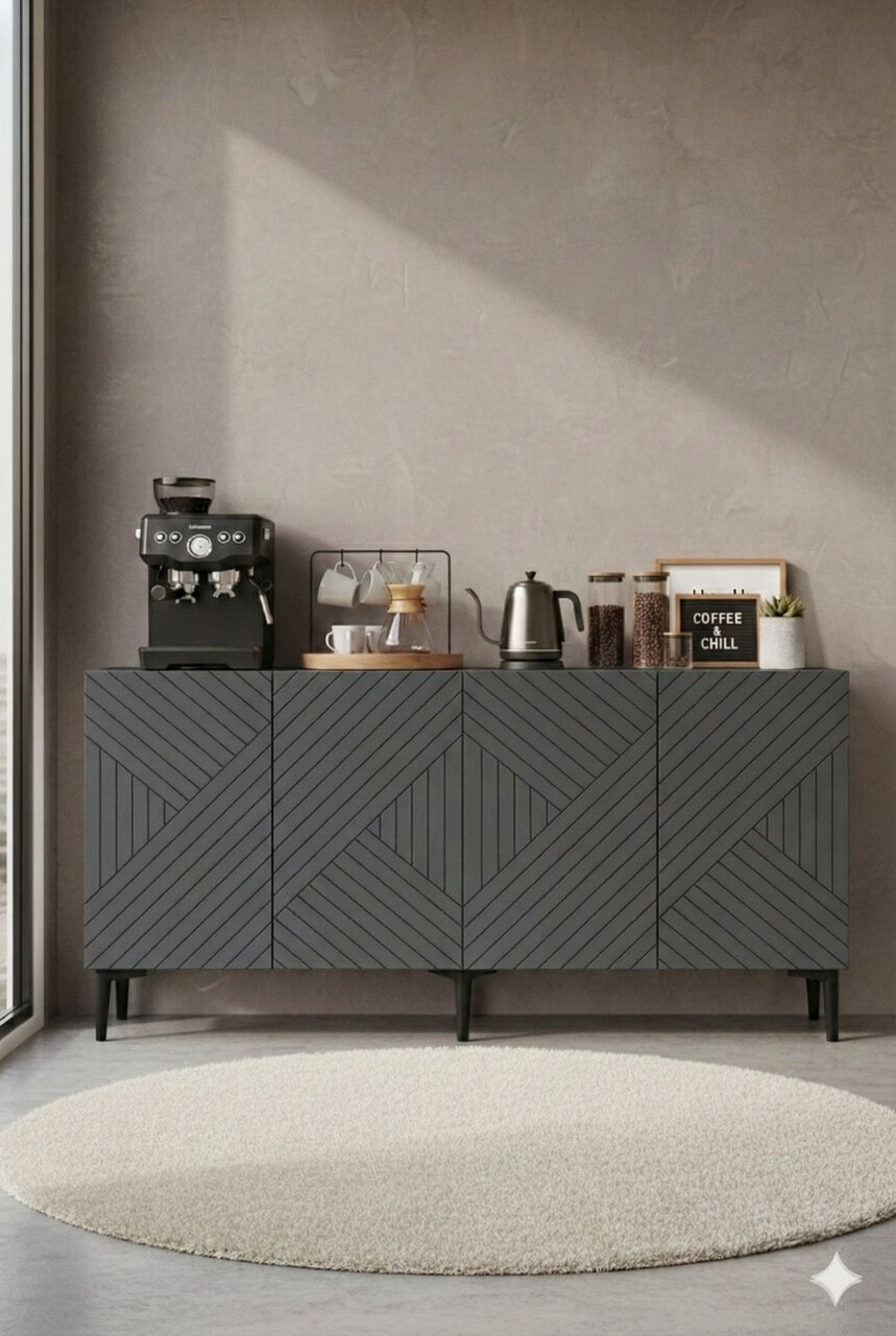 Consola, Hanah Home, Ferro 150, 150x75x32 cm, Antracit - view 3