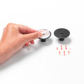 Set 2 agatatori pentru prosoape, Brabantia, Dark Grey, 4.8x4.8x2.9 cm, polipropilena, gri inchis