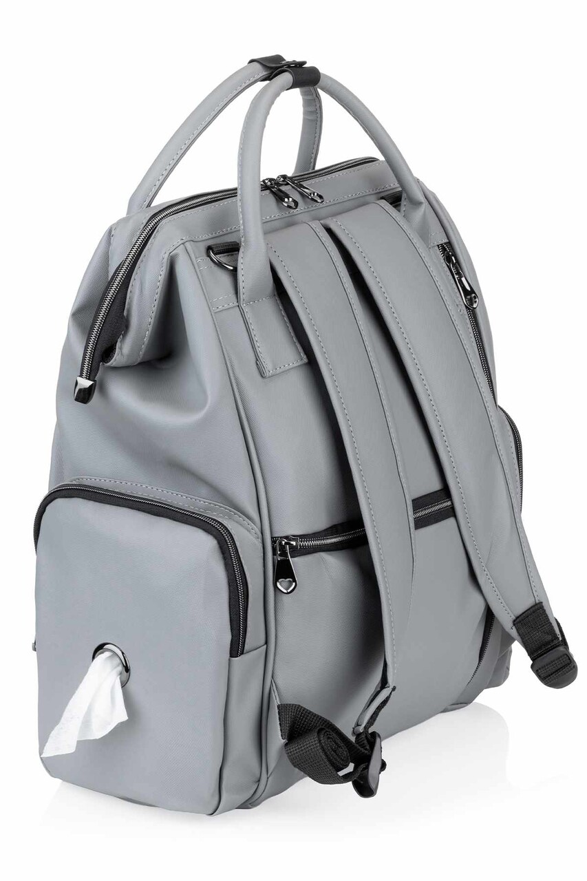 Ghiozdan multifunctional pentru mamici, Wallxpert, Luxella, Gri - imagine 6