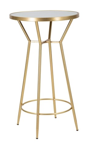Masuta de bar Circle, Mauro Ferretti, Ø 60×105 cm, fier, auriu Mauro Ferretti
