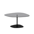 Masuta de cafea, Neostill, Soho, 85x40x67 cm, Sticla temperata, Gri închis/negru