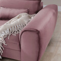 Coltar extensibil stanga 4 locuri ELTAP, Foble, 267x196x100 cm, lemn/poliester, roz inchis