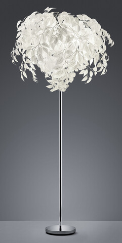 Lampadar Leavy, RL, 70x180 cm, 28W, 3x E14, metal, alb/argintiu