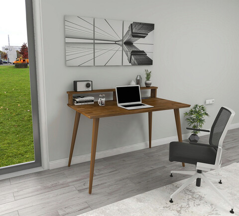 Birou, woodface, kelly, 110x75x60 cm, lemn, nuc