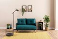 Canapea extensibilă cu 2 locuri, Futon, 859FTN2719, Metal , Verde petrol