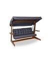 Balansoar de gradina 3 locuri, Swingo, Viva 2400, 237x100x175 cm, Cadru: 100% MID, Antracit