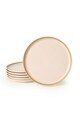 Set platouri servire desert, Keramika, 275KRM1903, Ceramica , Nu absoarbe apa, Crem / Aur