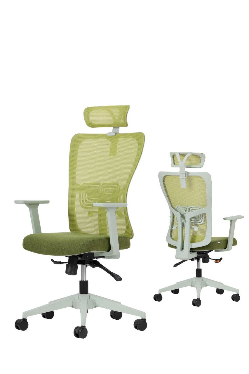 Set scaune de birou (2 piese), Hanah Home, Lumbar 126, Plastic, Verde - view 2