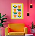 Tablou decorativ Pop Art -W, Mauro Ferretti, 50x70 cm, canvas/lemn de pin/plastic, multicolor