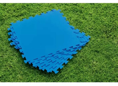Set 9 placi pentru pardoseala bestway puzzle, 50x50 cm, polietilena, albastru