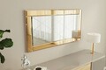 Oglinda decorativa, Siam, Pierre, 60x120x2.2 cm, MDF , Bronz / Alb