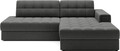 Coltar extensibil dreapta 3 locuri ELTAP, RT-06SO, Blezalt, 240x150x82 cm, lemn/poliester, gri inchis