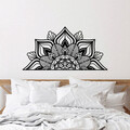 Decoratiune de perete, Mandala-S-1, Metal, Dimensiune: 118 x 1,5 x 59 cm, Negru