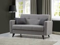 Canapea extensibilă cu 2 locuri, Misty, 730MST1105, Cadru: METAL/LEMN, Gri deschis