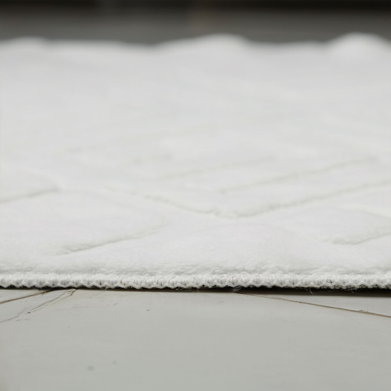 Covor, Dpelus, 120x500 cm, Poliester, Alb — imaginea 6