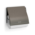 Suport hartie igienica, Brabantia, ReNew Platinum, 13.2x1.7x12.3 cm, otel, gri inchis