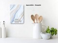 Cantar digital de bucatarie Beper, 15x21.5x1.5 cm, sticla, multicolor