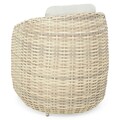 Scaun dining, Cancun, L.74 l.78 H.80 cm, aluminiu, alb/gri
