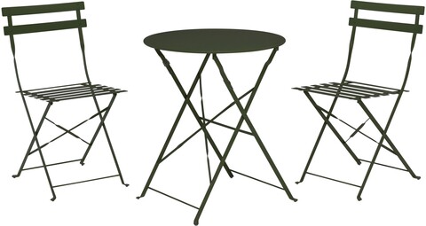 Poza Set mobilier de gradina Bistro, 3 piese, verde