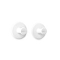 Set 2 agatatori pentru prosoape, Brabantia, White, 4.8x4.8x2.9 cm, polipropilena, alb