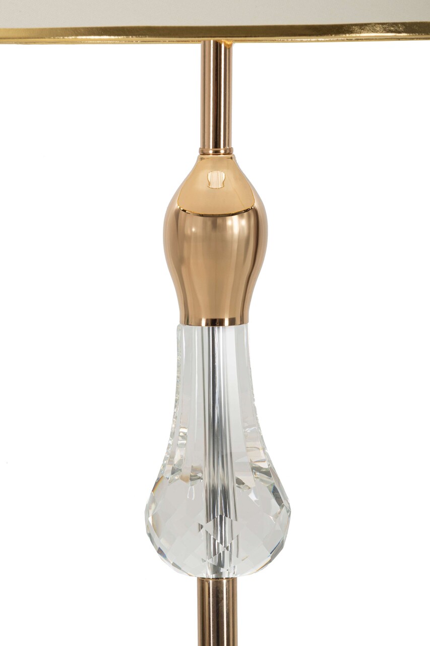 Lampadar Bratislava, Mauro Ferretti, 1 x E27, 40W, 45x165 cm, fier/sticla, auriu