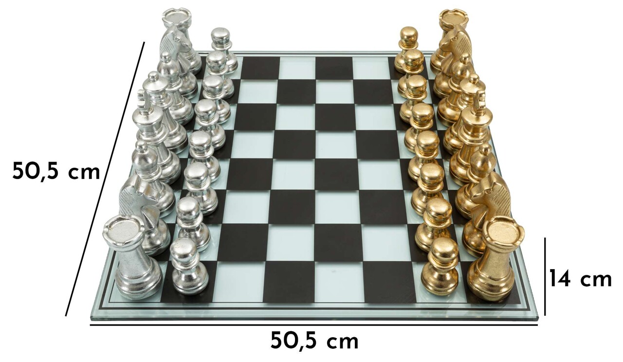 Joc de sah Black/White Chess, Mauro Ferretti, 50.5x50.5x14 cm, polirasina/sticla, multicolor - 1 | YEO