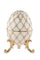 Cutie decorativa Egg,  Hermann Bauer, 6x10 cm, alb