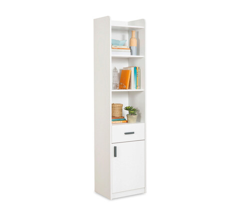 Corp biblioteca, Çilek, white bookcase, 44x184.4x36.5 cm, multicolor