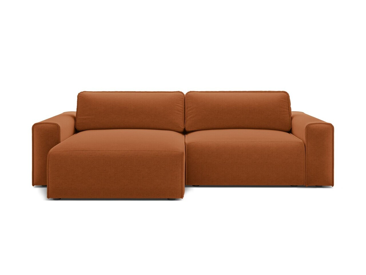 Coltar extensibil stanga 3 locuri, Victor, Micadoni Home, 246x148x83 cm, tesatura structurata, caramiziu