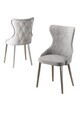 Set scaune (8 piese), Hanah Home, Alpa, Gri/Crom