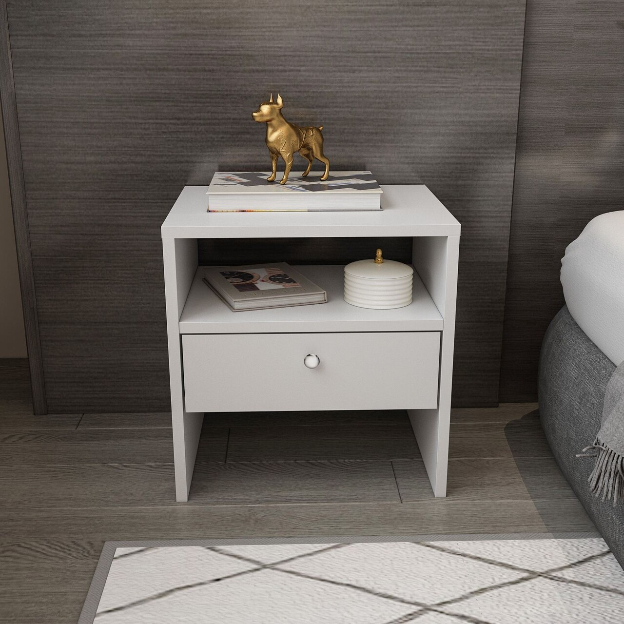 Noptiera, Zena Home, Nova, Alb - 1 | YEO