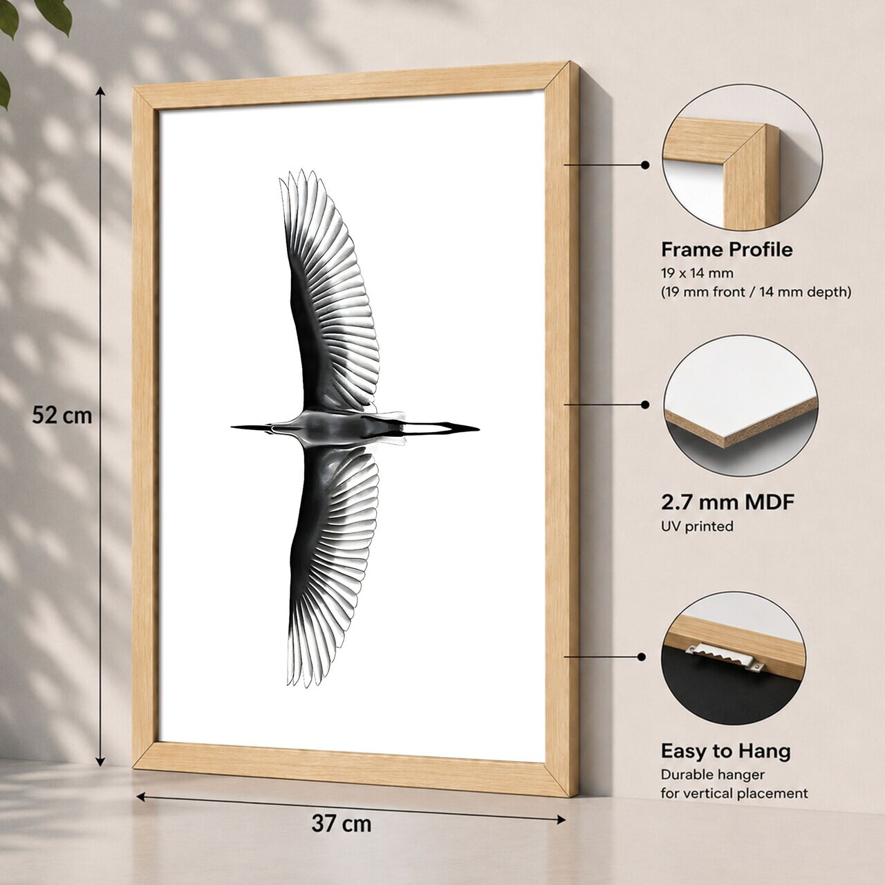 Tablou decorativ, 3752AACT-018, Fundal: 100% MDF (Grosime: 2,7 mm) Vopsire: Imprimare UV, Multicolor — imaginea 2