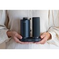 Set dozator sapun / detergent lichid 2 piese, Brabantia, SinkStyle Mineral, 14x9.5x15.7 cm, 220 ml, otel, gri inchis