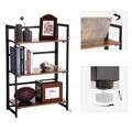 Biblioteca, Vasagle, 60 x 30 x 93 cm, fier/PAL, maro rustic
