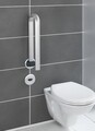 Maner de siguranta pentru baie Secura Premium, Wenko, 53x27x11 cm, aluminiu, argintiu mat