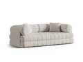Canapea extensibila 3 locuri, Kemi, Cosmopolitan Design, 206x95x70 cm, tesatura boucle, bej deschis