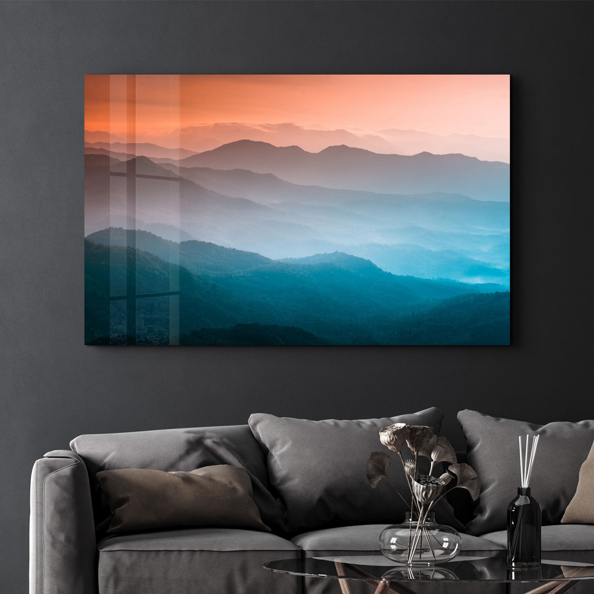 Tablou decorativ, CAM-5081, Dimensiuni: 70 x 110 cm, Multicolor